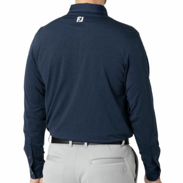 フットジョイ FootJoy　メンズ ストレッチ ドット柄 長袖 ポロシャツ FJ-F24-S15　2024年モデル 詳細2