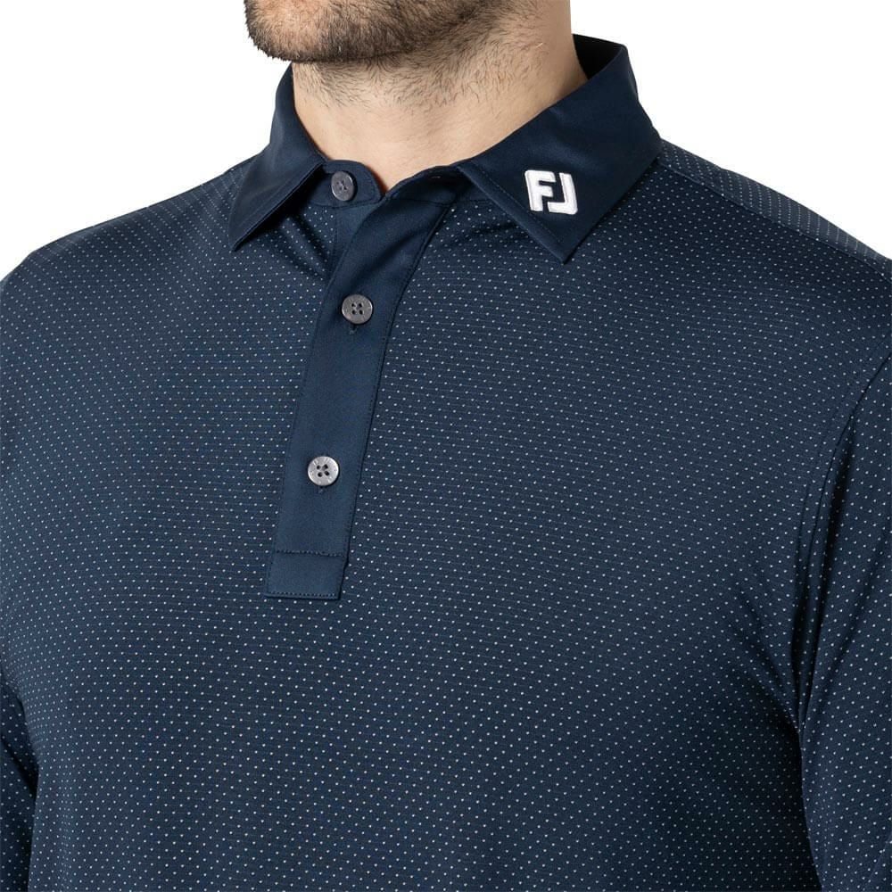 フットジョイ FootJoy　メンズ ストレッチ ドット柄 長袖 ポロシャツ FJ-F24-S15　2024年モデル 詳細3