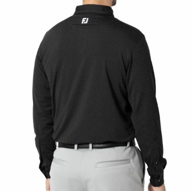 フットジョイ FootJoy　メンズ ストレッチ ドット柄 長袖 ポロシャツ FJ-F24-S15　2024年モデル 詳細4
