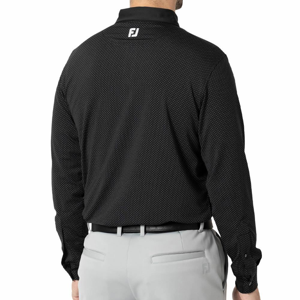 フットジョイ FootJoy　メンズ ストレッチ ドット柄 長袖 ポロシャツ FJ-F24-S15　2024年モデル 詳細4