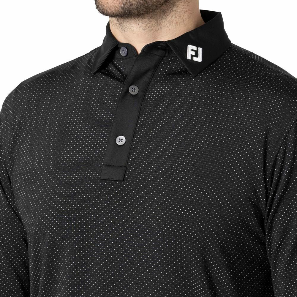 フットジョイ FootJoy　メンズ ストレッチ ドット柄 長袖 ポロシャツ FJ-F24-S15　2024年モデル 詳細5