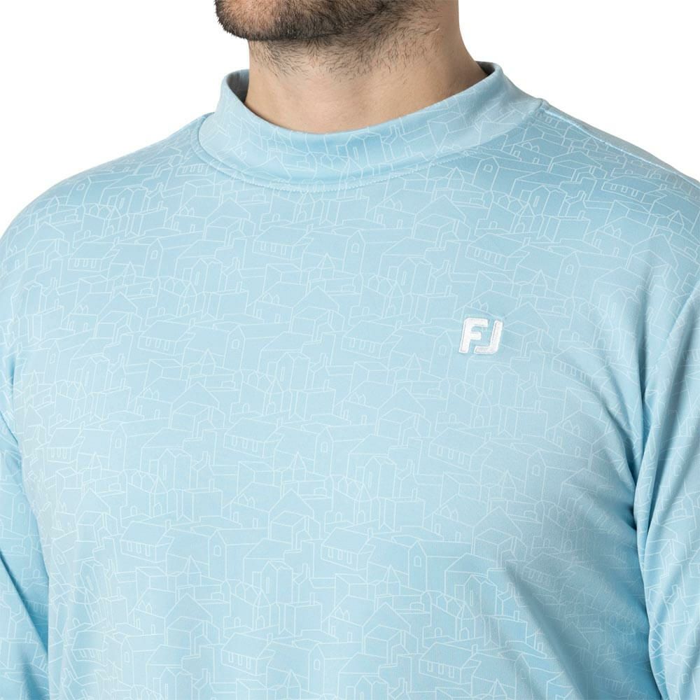フットジョイ FootJoy　メンズ 保温 総柄プリント 長袖 モックネックシャツ FJ-F24-S17　2024年モデル 詳細3