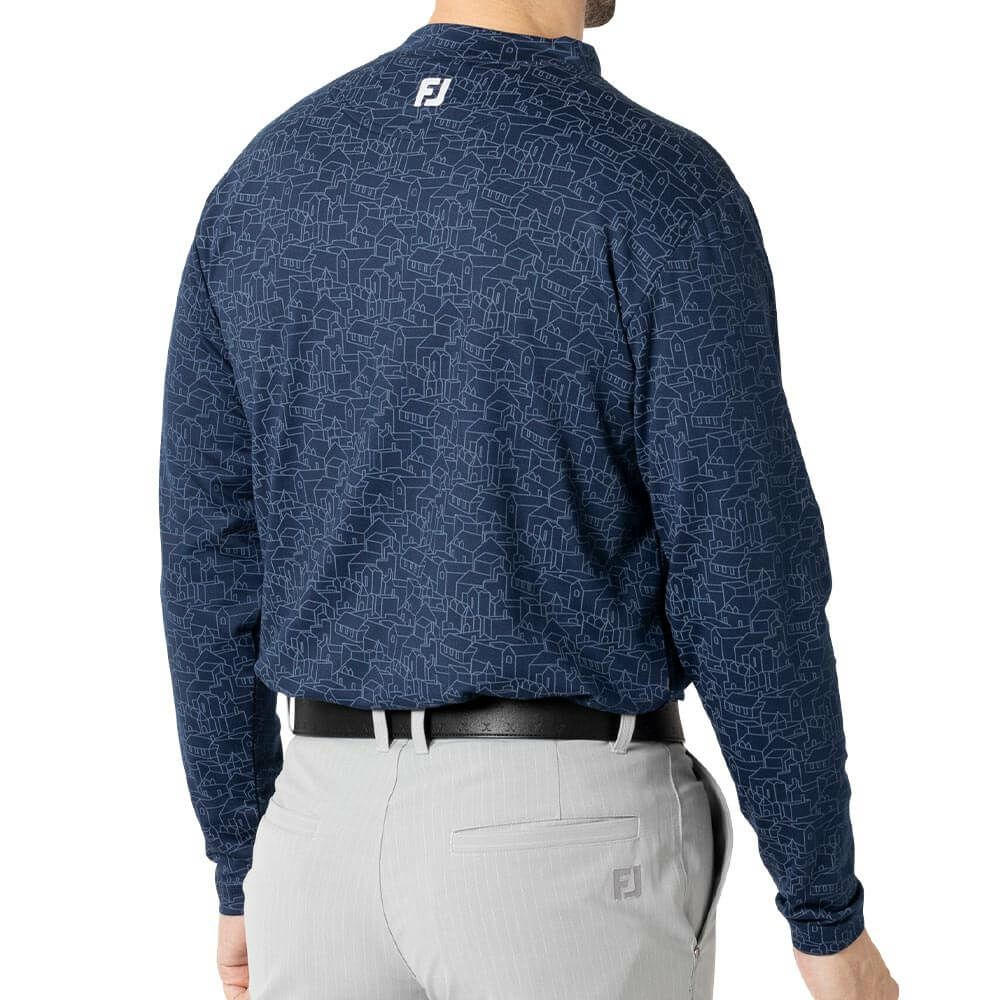 フットジョイ FootJoy　メンズ 保温 総柄プリント 長袖 モックネックシャツ FJ-F24-S17　2024年モデル 詳細4