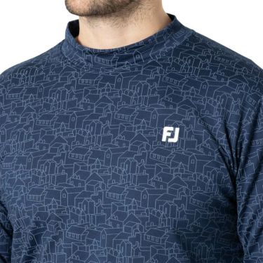 フットジョイ FootJoy　メンズ 保温 総柄プリント 長袖 モックネックシャツ FJ-F24-S17　2024年モデル 詳細5