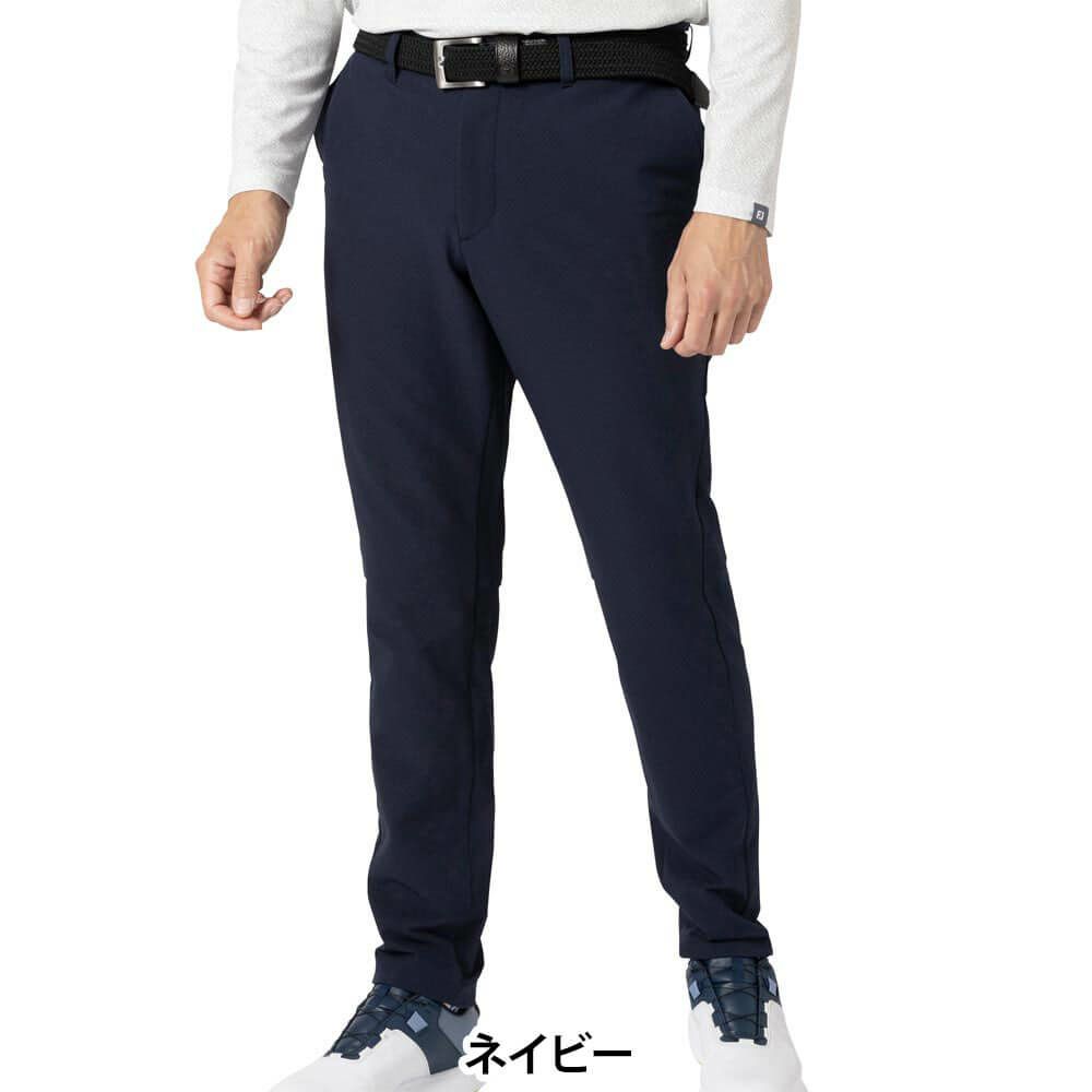 フットジョイ FootJoy　メンズ 裏起毛 ストレッチ ロングパンツ FJ-F24-P04　2024年モデル ネイビー