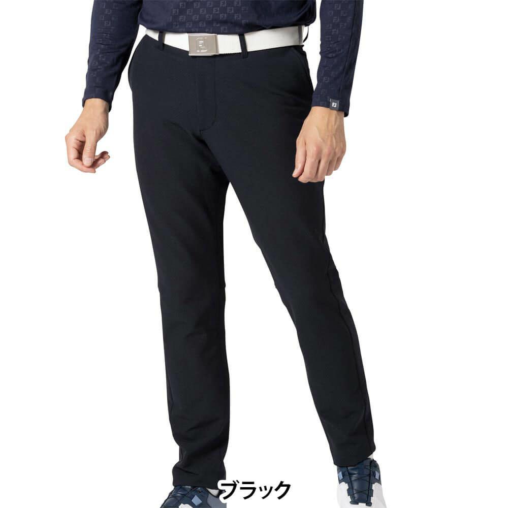 フットジョイ FootJoy　メンズ 裏起毛 ストレッチ ロングパンツ FJ-F24-P04　2024年モデル ブラック