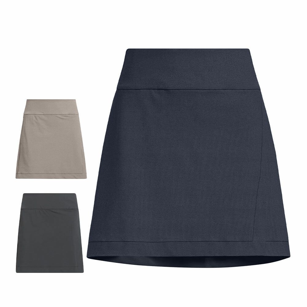 アディダススカート　アンダーパンツ付き アディダスゴルフ AG 一体型ぺチパンツ付きバイカラーニット