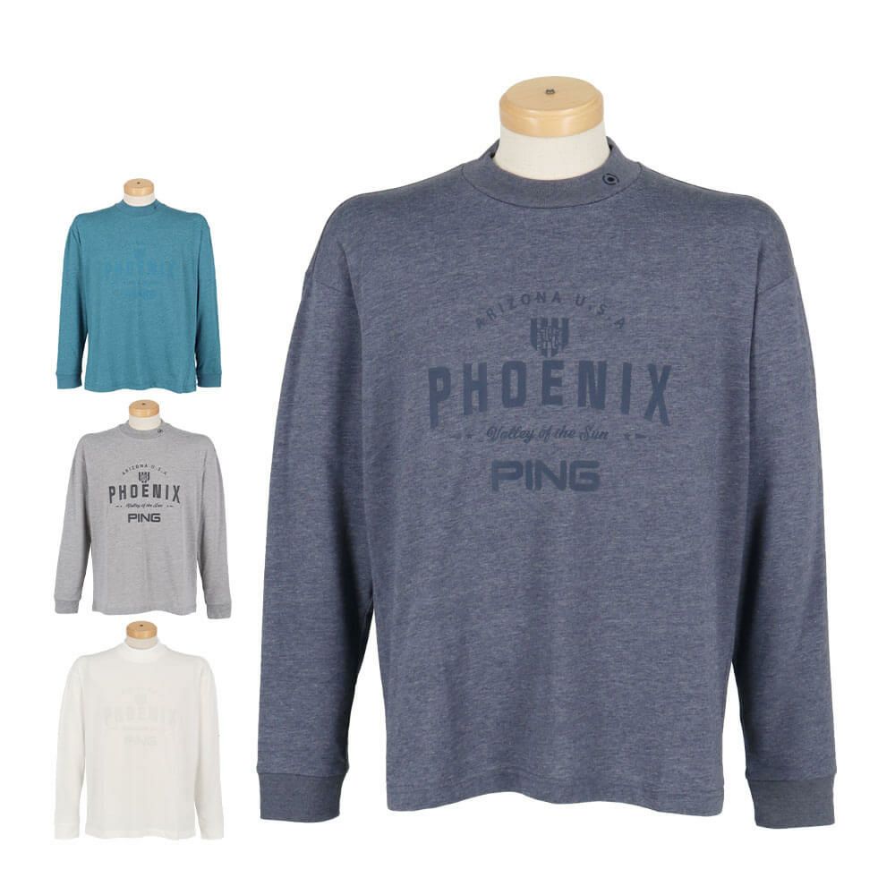 ピン PING　メンズ ル―ズシルエット 長袖 ハイネックシャツ 621-5266800　2025年モデル 詳細1