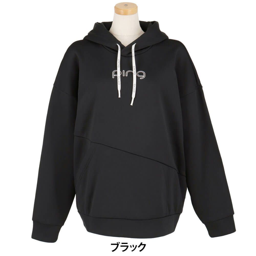 ピン PING　レディース ロゴプリント アシンメトリー 長袖 フーディー 622-5262800　2025年モデル 詳細2