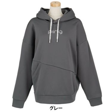 ピン PING　レディース ロゴプリント アシンメトリー 長袖 フーディー 622-5262800　2025年モデル 詳細9