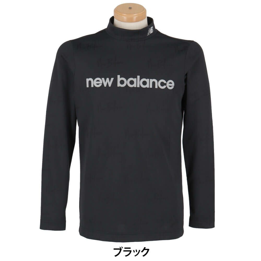 ニューバランスゴルフ　メンズ モノグラムジャカード 長袖 モックネック シャツ 012-5267003　2025年モデル 詳細1 詳細2