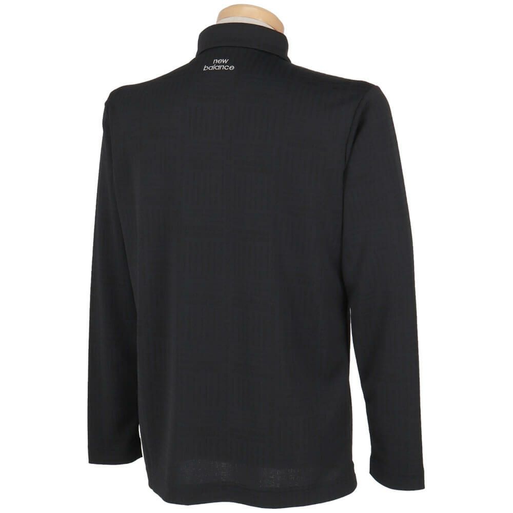 ニューバランスゴルフ　メンズ ロゴグレンチェック ジャカード 長袖 ポロシャツ 012-5269002　2025年モデル 詳細1 詳細3