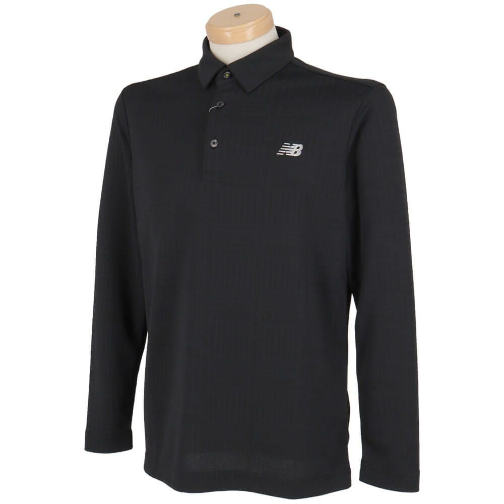 ニューバランスゴルフ　メンズ ロゴグレンチェック ジャカード 長袖 ポロシャツ 012-5269002　2025年モデル 詳細1 詳細4