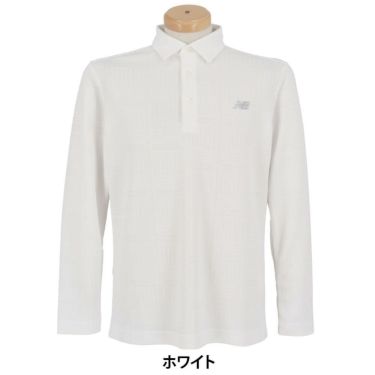 ニューバランスゴルフ　メンズ ロゴグレンチェック ジャカード 長袖 ポロシャツ 012-5269002　2025年モデル 詳細1 詳細7