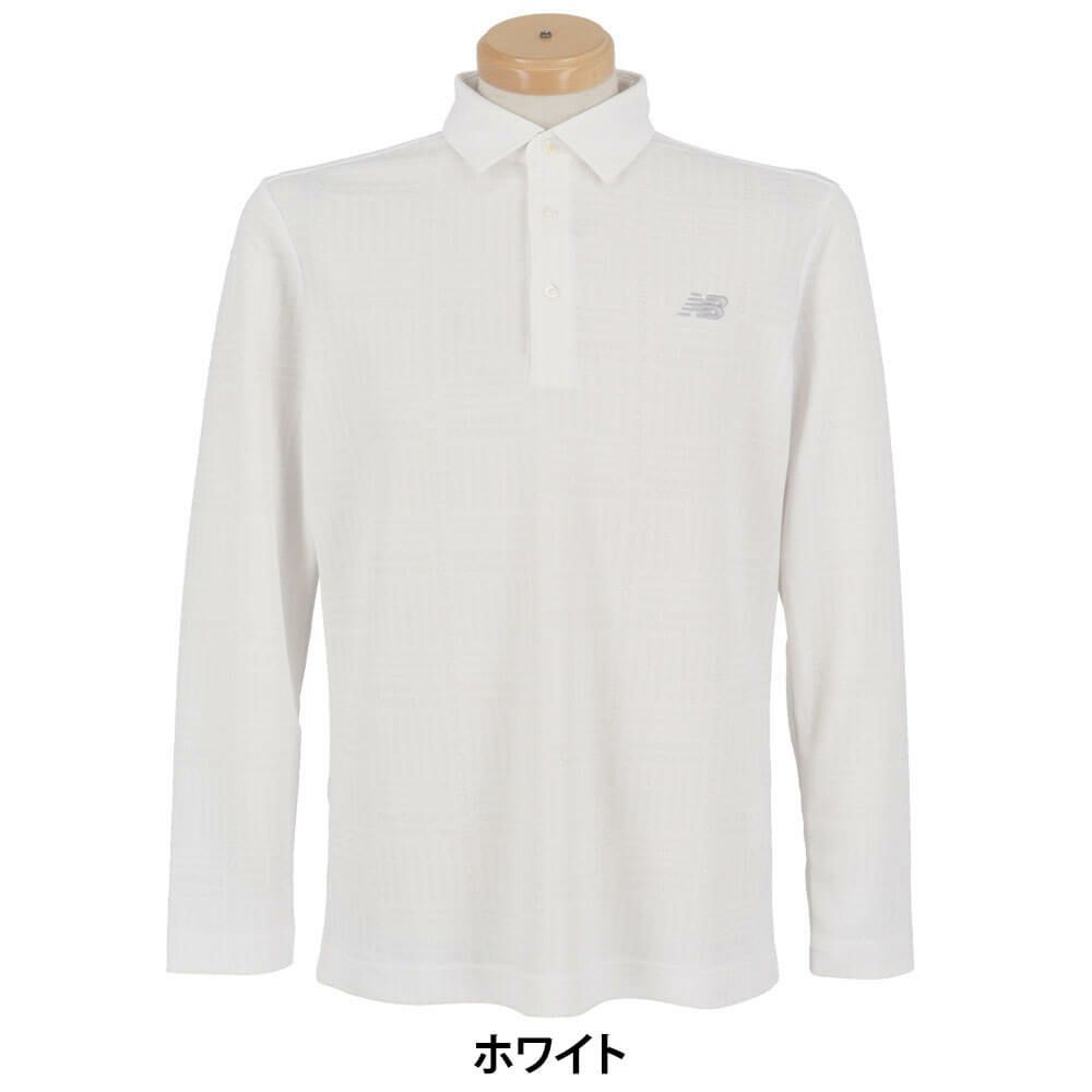 ニューバランスゴルフ　メンズ ロゴグレンチェック ジャカード 長袖 ポロシャツ 012-5269002　2025年モデル 詳細1 詳細7