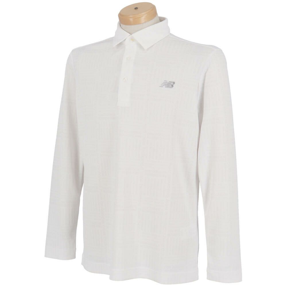 ニューバランスゴルフ　メンズ ロゴグレンチェック ジャカード 長袖 ポロシャツ 012-5269002　2025年モデル 詳細1 詳細9