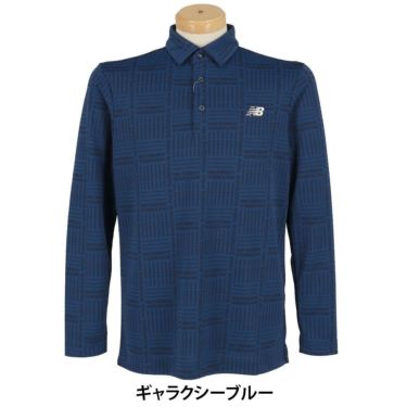 ニューバランスゴルフ　メンズ ロゴグレンチェック ジャカード 長袖 ポロシャツ 012-5269002　2025年モデル 詳細1 詳細12