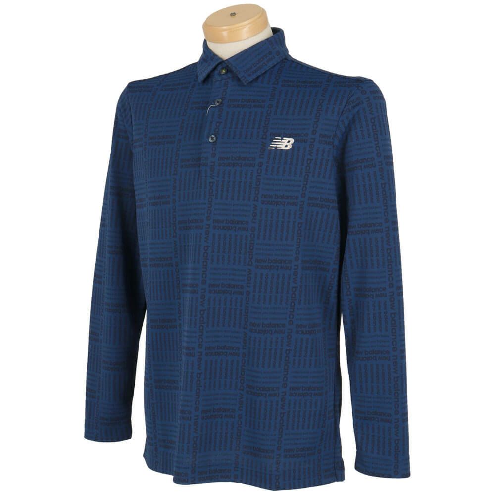 ニューバランスゴルフ　メンズ ロゴグレンチェック ジャカード 長袖 ポロシャツ 012-5269002　2025年モデル 詳細1 詳細14
