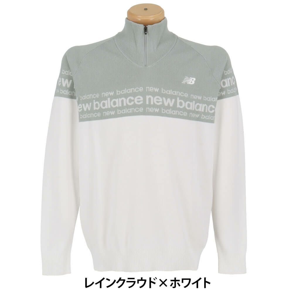 ニューバランスゴルフ　メンズ ダブルジャカード 長袖 ハーフジップ ニット プルオーバー 012-5270001　2025年モデル 詳細1 詳細6