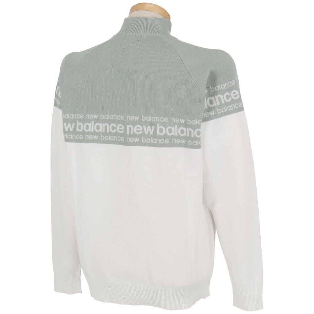 ニューバランスゴルフ　メンズ ダブルジャカード 長袖 ハーフジップ ニット プルオーバー 012-5270001　2025年モデル 詳細1 詳細7