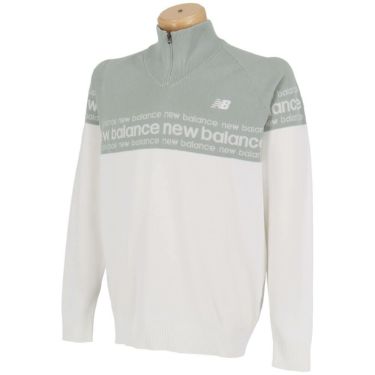 ニューバランスゴルフ　メンズ ダブルジャカード 長袖 ハーフジップ ニット プルオーバー 012-5270001　2025年モデル 詳細1 詳細8