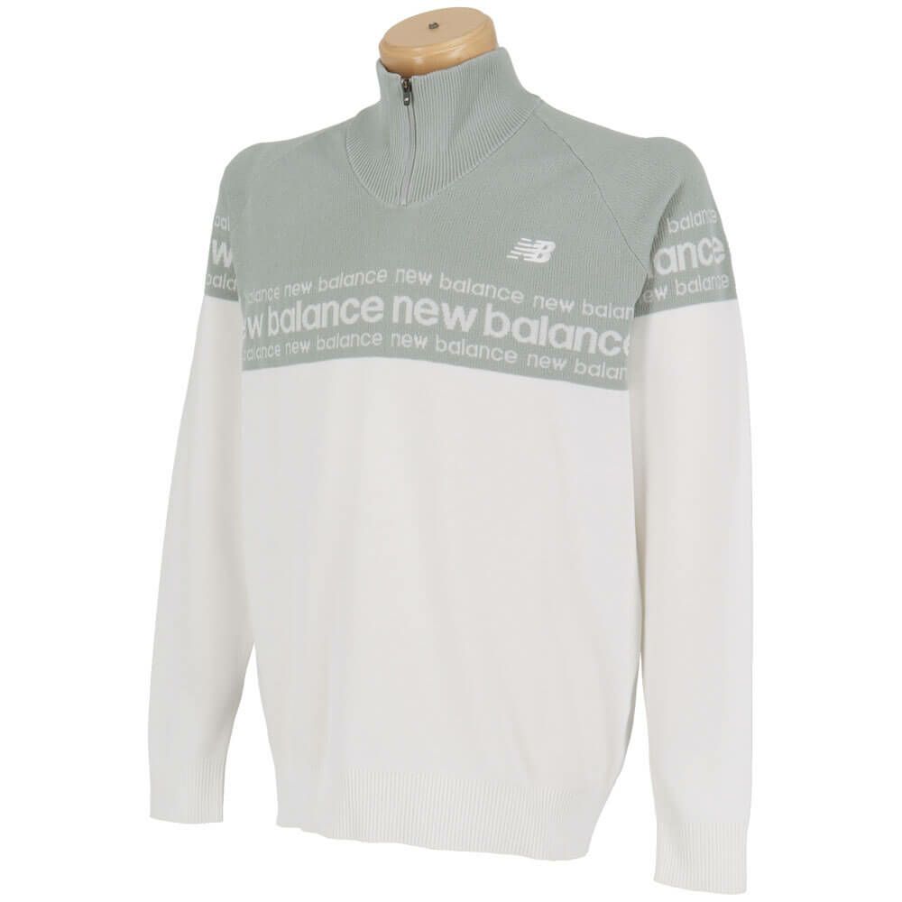 ニューバランスゴルフ　メンズ ダブルジャカード 長袖 ハーフジップ ニット プルオーバー 012-5270001　2025年モデル 詳細1 詳細8