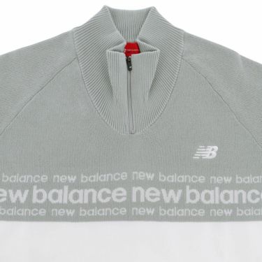 ニューバランスゴルフ　メンズ ダブルジャカード 長袖 ハーフジップ ニット プルオーバー 012-5270001　2025年モデル 詳細1 詳細9
