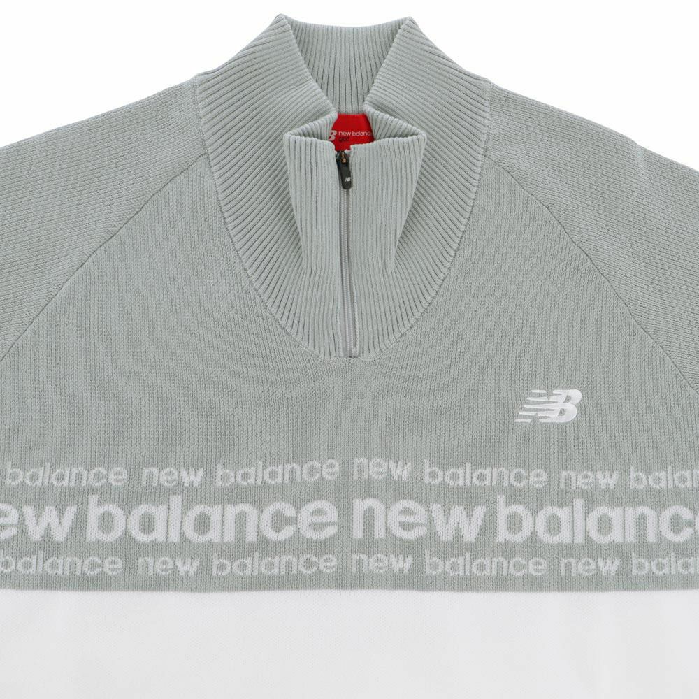 ニューバランスゴルフ　メンズ ダブルジャカード 長袖 ハーフジップ ニット プルオーバー 012-5270001　2025年モデル 詳細1 詳細9