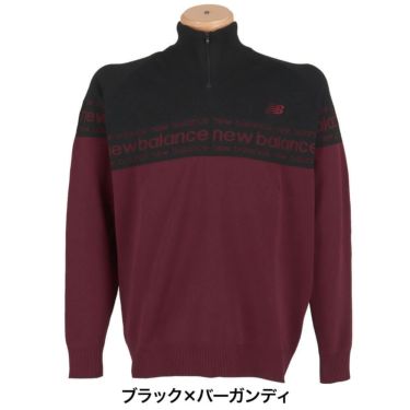 ニューバランスゴルフ　メンズ ダブルジャカード 長袖 ハーフジップ ニット プルオーバー 012-5270001　2025年モデル 詳細1 詳細10