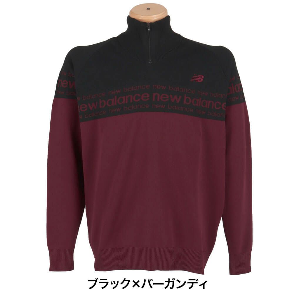 ニューバランスゴルフ　メンズ ダブルジャカード 長袖 ハーフジップ ニット プルオーバー 012-5270001　2025年モデル 詳細1 詳細10
