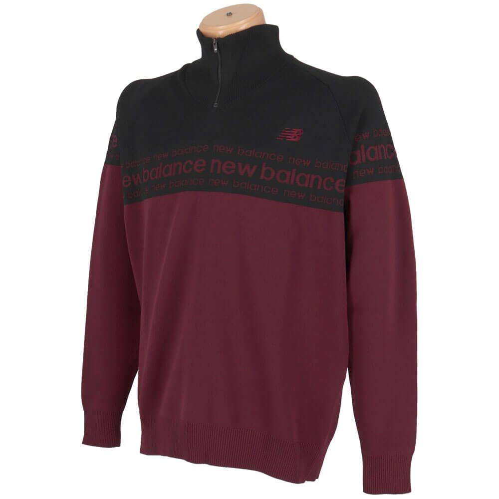 ニューバランスゴルフ　メンズ ダブルジャカード 長袖 ハーフジップ ニット プルオーバー 012-5270001　2025年モデル 詳細1 詳細12