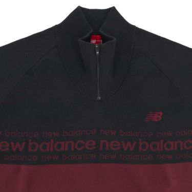 ニューバランスゴルフ　メンズ ダブルジャカード 長袖 ハーフジップ ニット プルオーバー 012-5270001　2025年モデル 詳細1 詳細13
