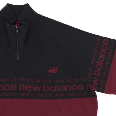 ニューバランスゴルフ　メンズ ダブルジャカード 長袖 ハーフジップ ニット プルオーバー 012-5270001　2025年モデル 詳細1 詳細14