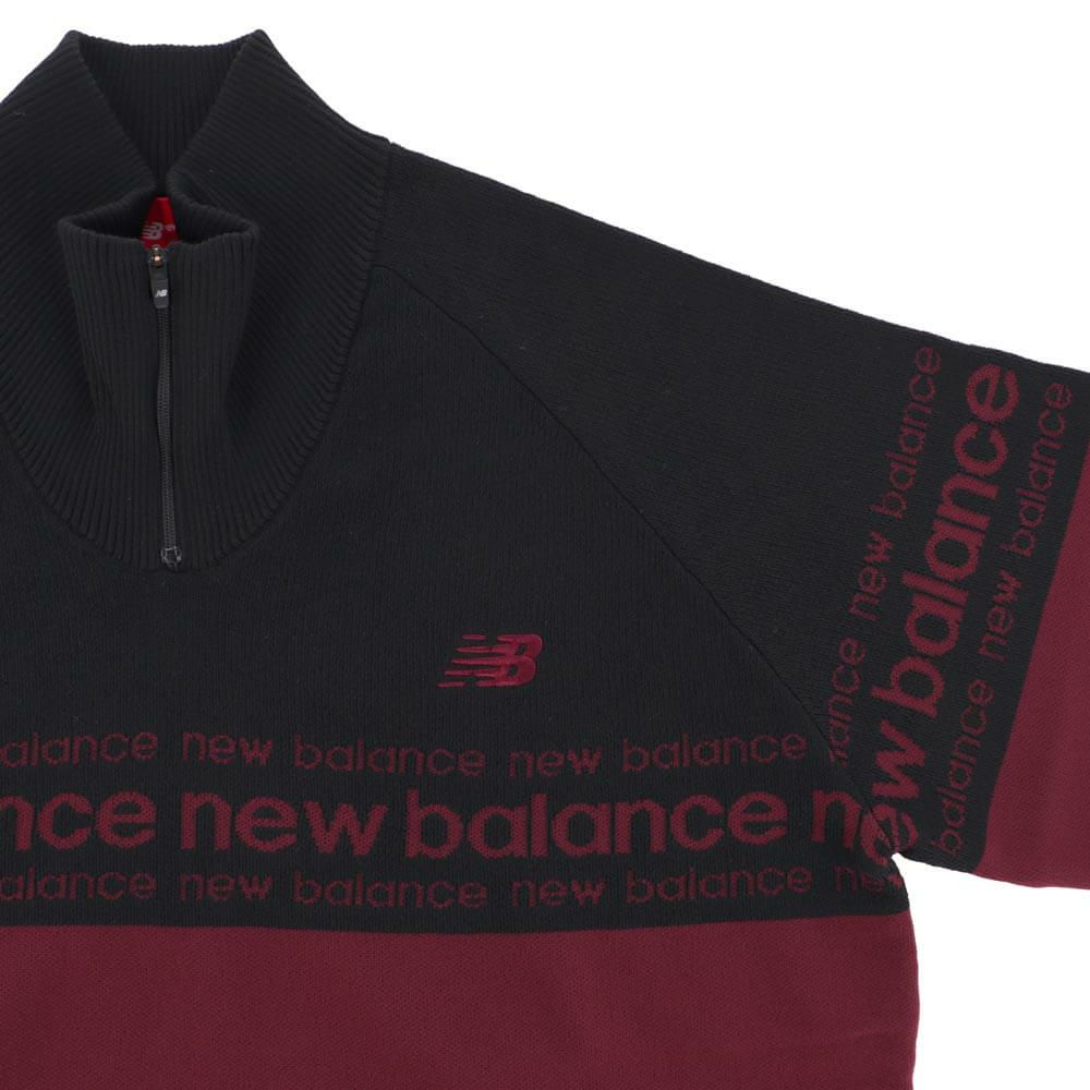 ニューバランスゴルフ　メンズ ダブルジャカード 長袖 ハーフジップ ニット プルオーバー 012-5270001　2025年モデル 詳細1 詳細14