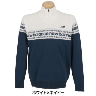 ニューバランスゴルフ　メンズ ダブルジャカード 長袖 ハーフジップ ニット プルオーバー 012-5270001　2025年モデル 詳細1 詳細17