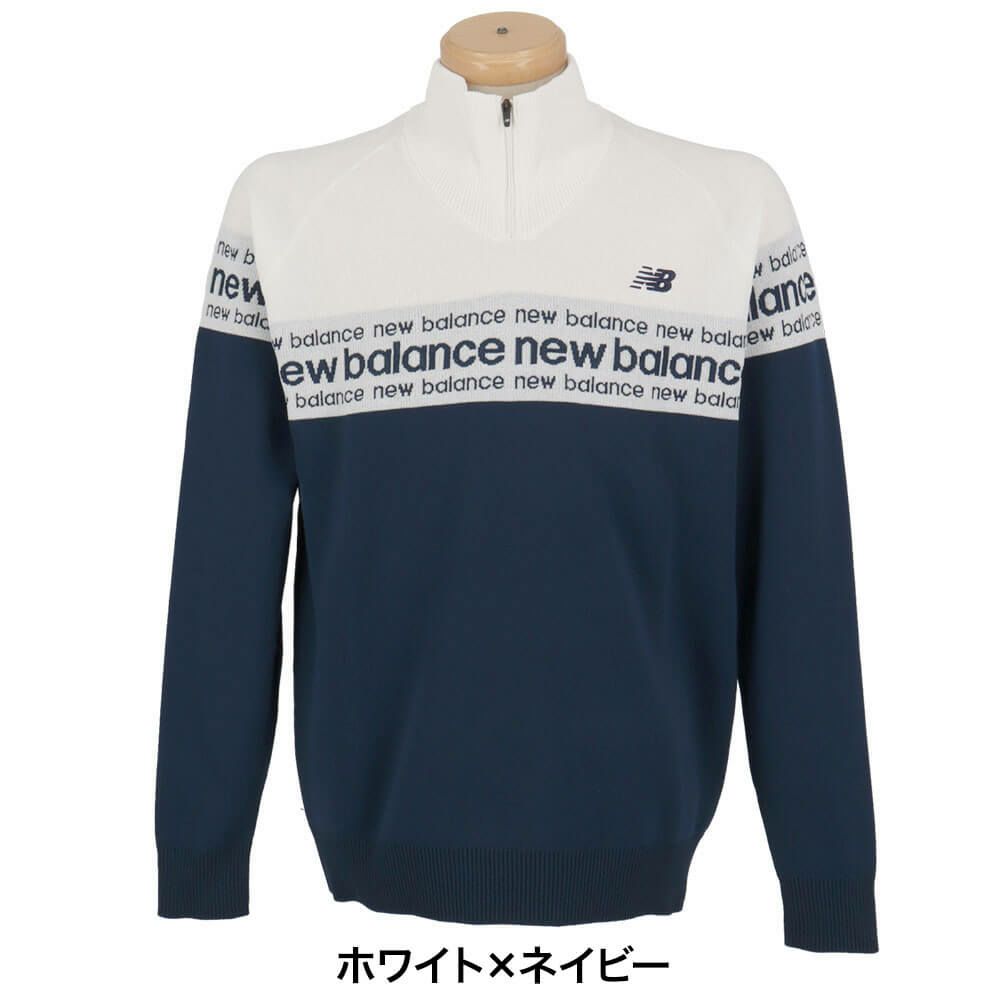 ニューバランスゴルフ　メンズ ダブルジャカード 長袖 ハーフジップ ニット プルオーバー 012-5270001　2025年モデル 詳細1 詳細17