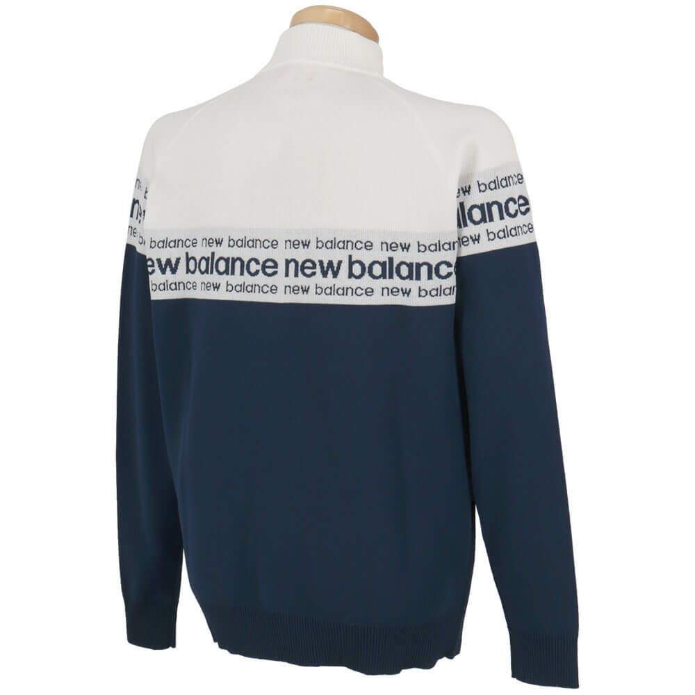 ニューバランスゴルフ　メンズ ダブルジャカード 長袖 ハーフジップ ニット プルオーバー 012-5270001　2025年モデル 詳細1 詳細18