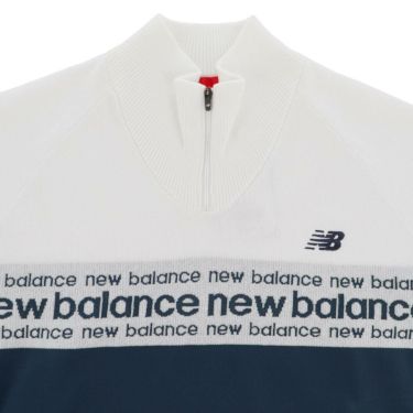 ニューバランスゴルフ　メンズ ダブルジャカード 長袖 ハーフジップ ニット プルオーバー 012-5270001　2025年モデル 詳細1 詳細20