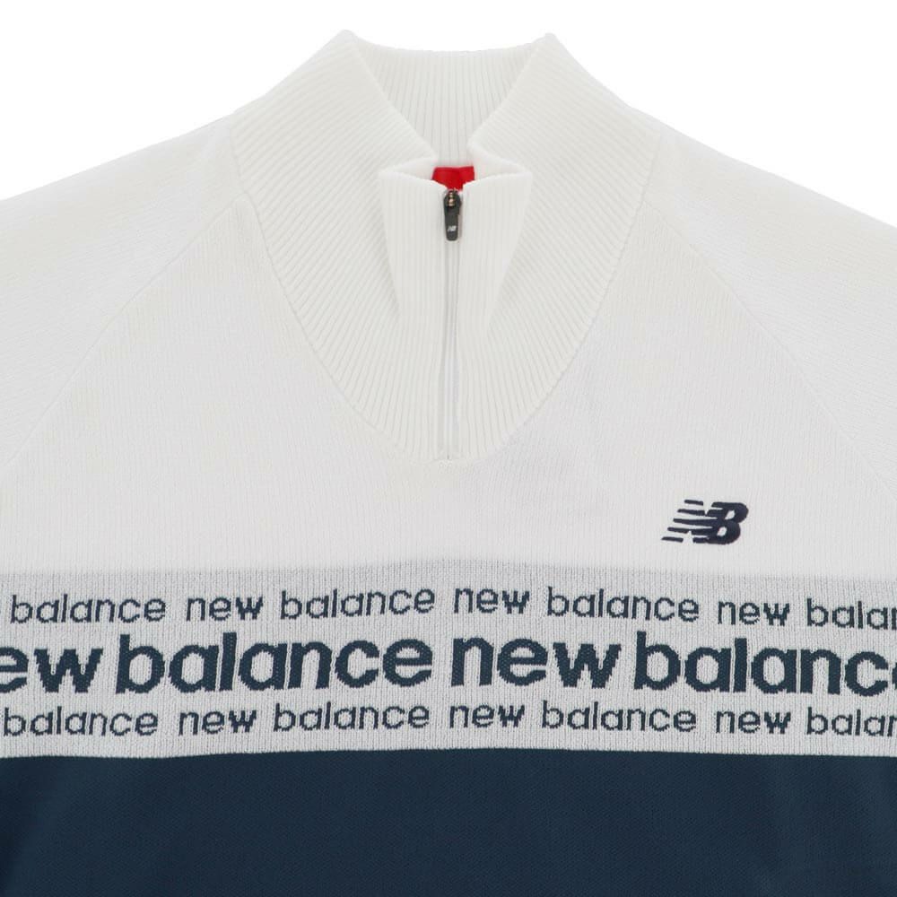 ニューバランスゴルフ　メンズ ダブルジャカード 長袖 ハーフジップ ニット プルオーバー 012-5270001　2025年モデル 詳細1 詳細20