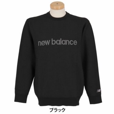 ニューバランスゴルフ　メンズ メッシュ調 長袖 クルーネック ニット プルオーバー 012-5270002　2025年モデル 詳細1 詳細2