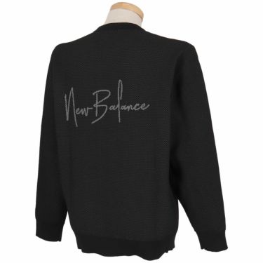 ニューバランスゴルフ　メンズ メッシュ調 長袖 クルーネック ニット プルオーバー 012-5270002　2025年モデル 詳細1 詳細3