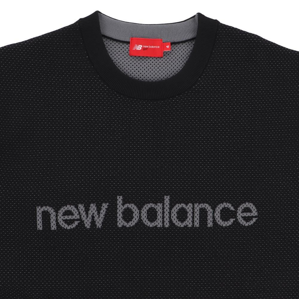 ニューバランスゴルフ　メンズ メッシュ調 長袖 クルーネック ニット プルオーバー 012-5270002　2025年モデル 詳細1 詳細5