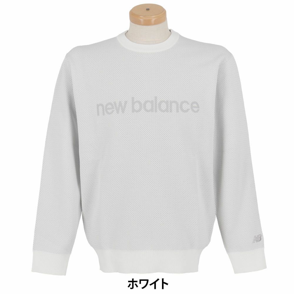 ニューバランスゴルフ　メンズ メッシュ調 長袖 クルーネック ニット プルオーバー 012-5270002　2025年モデル 詳細1 詳細7