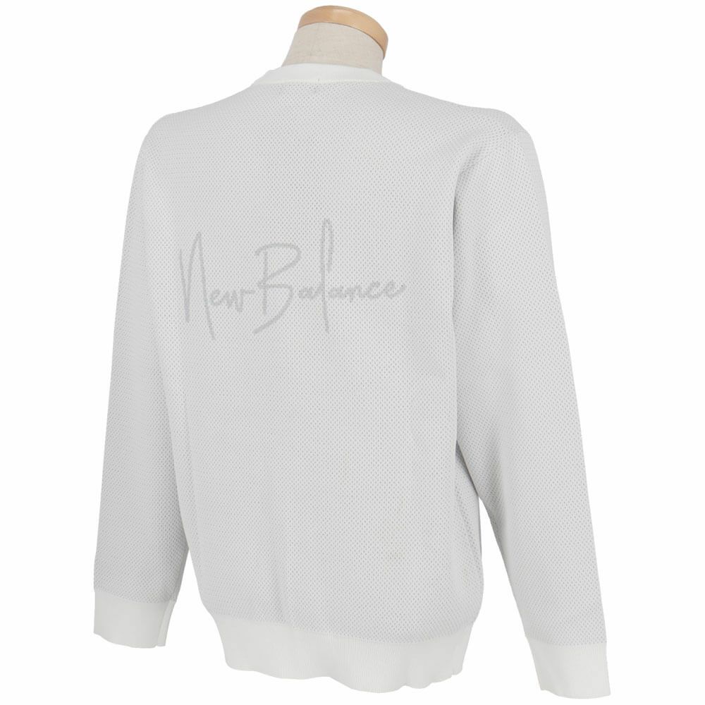 ニューバランスゴルフ　メンズ メッシュ調 長袖 クルーネック ニット プルオーバー 012-5270002　2025年モデル 詳細1 詳細8