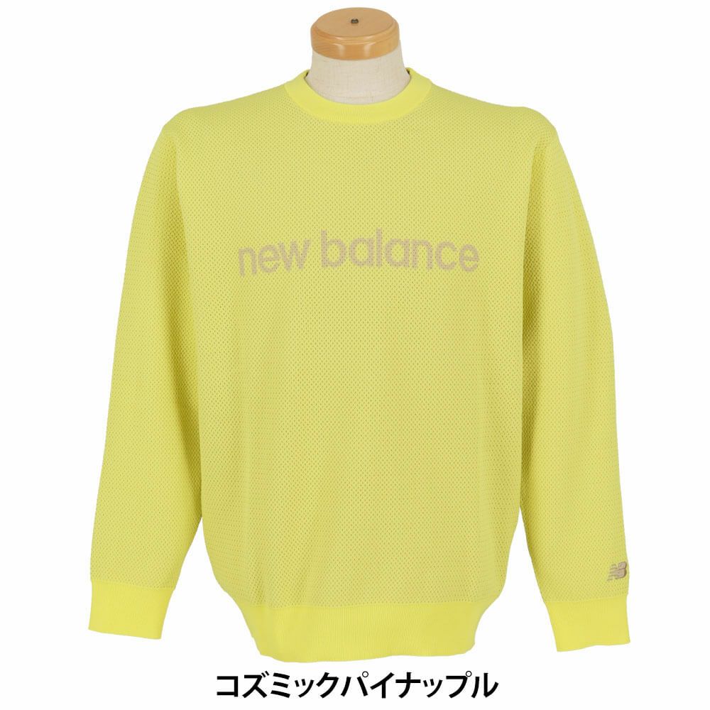 ニューバランスゴルフ　メンズ メッシュ調 長袖 クルーネック ニット プルオーバー 012-5270002　2025年モデル 詳細1 詳細13