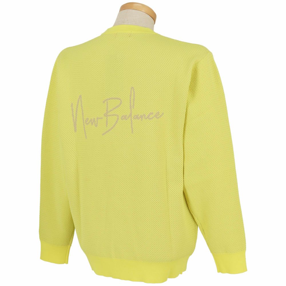 ニューバランスゴルフ　メンズ メッシュ調 長袖 クルーネック ニット プルオーバー 012-5270002　2025年モデル 詳細1 詳細14