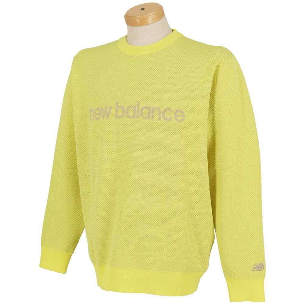 ニューバランスゴルフ　メンズ メッシュ調 長袖 クルーネック ニット プルオーバー 012-5270002　2025年モデル 詳細1 詳細15