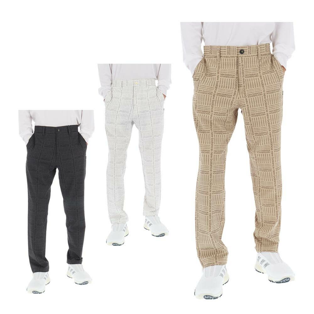 ニューバランスゴルフ　メンズ ロゴグレンチェック ストレッチ ロングパンツ 012-5231003　2025年モデル