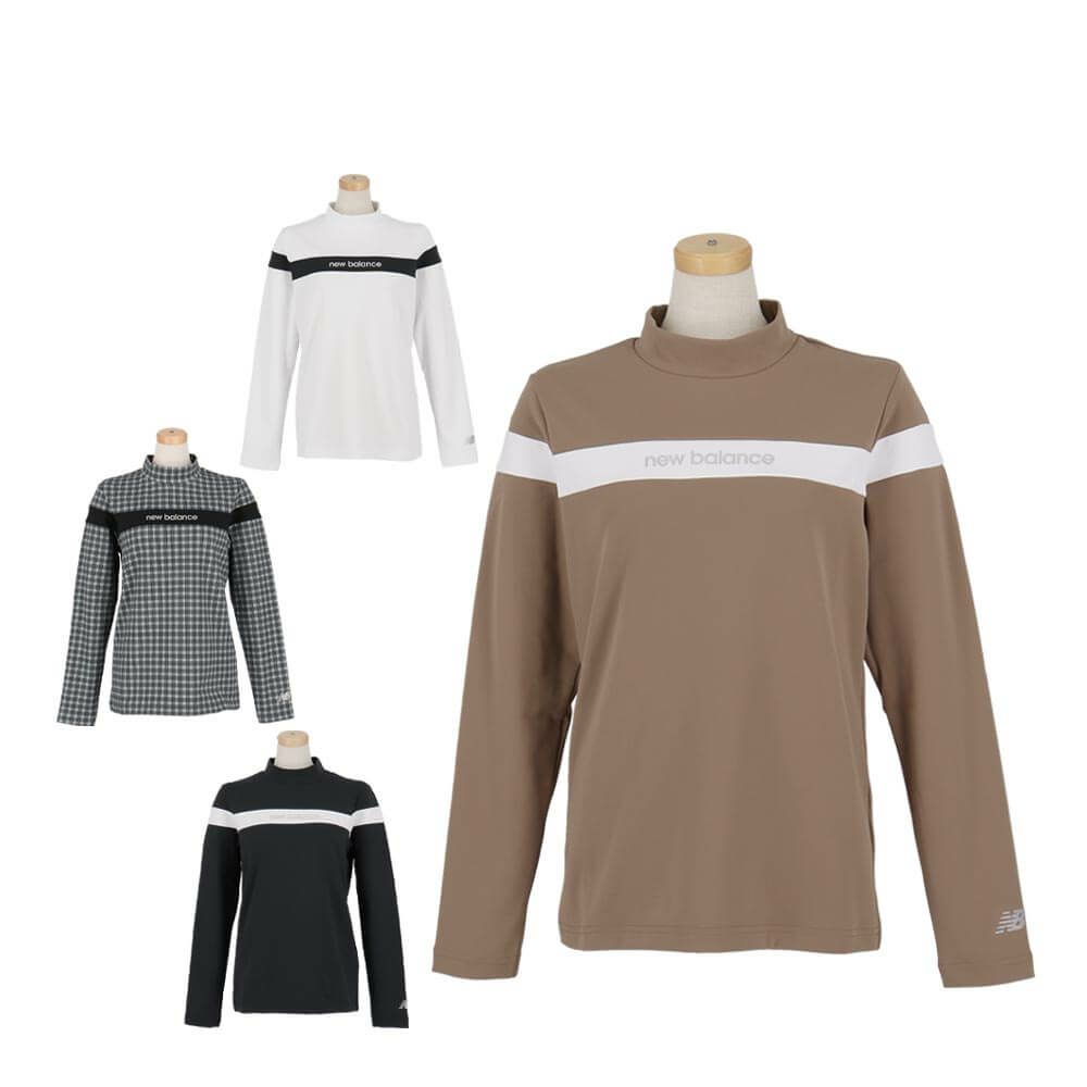 ニューバランスゴルフ　レディース チェストライン ストレッチ 長袖 モックネックシャツ 012-5267503　2025年モデル