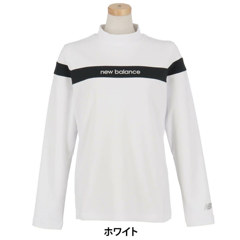 ニューバランスゴルフ　レディース チェストライン ストレッチ 長袖 モックネックシャツ 012-5267503　2025年モデル ホワイト